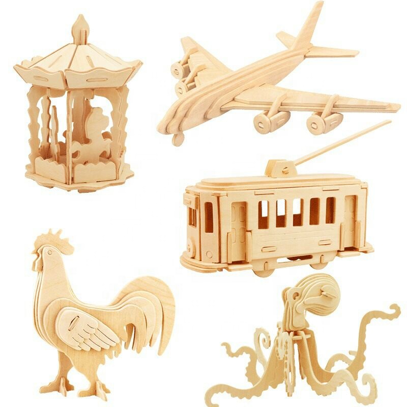 2019 high quality and best selling 3D Intelligence Wooden Jigsaw Puzzle