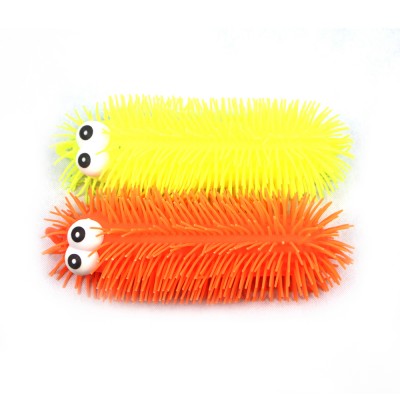 Amazon Hot Sell Worm Shaped Puffer TPR Water Ball Stress Ball for fun