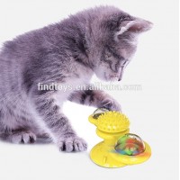 Interactive Cat Windmill Toy Rotating Glow Soft Rubber Molar Toy Ball Catnip