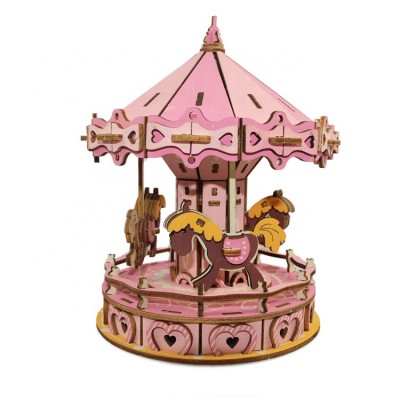 Intelligence Toy Eco friendly Carousel Wooden Puzzle Wooden Jagsaw Puzzle for Kids and Adults